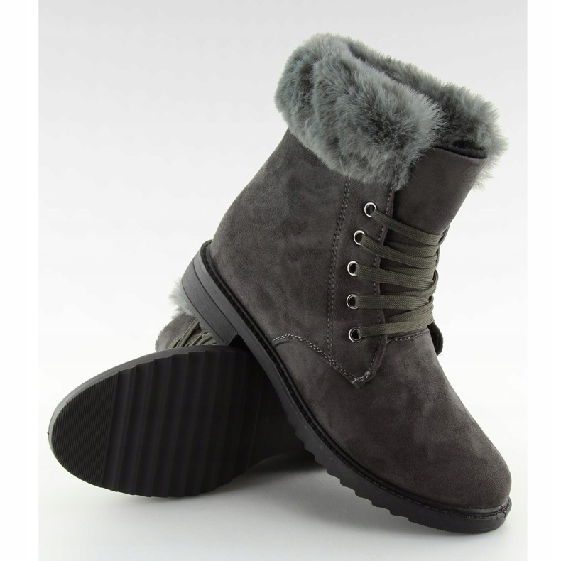 Šedé zateplené boty MP-37 Grey šedá 2