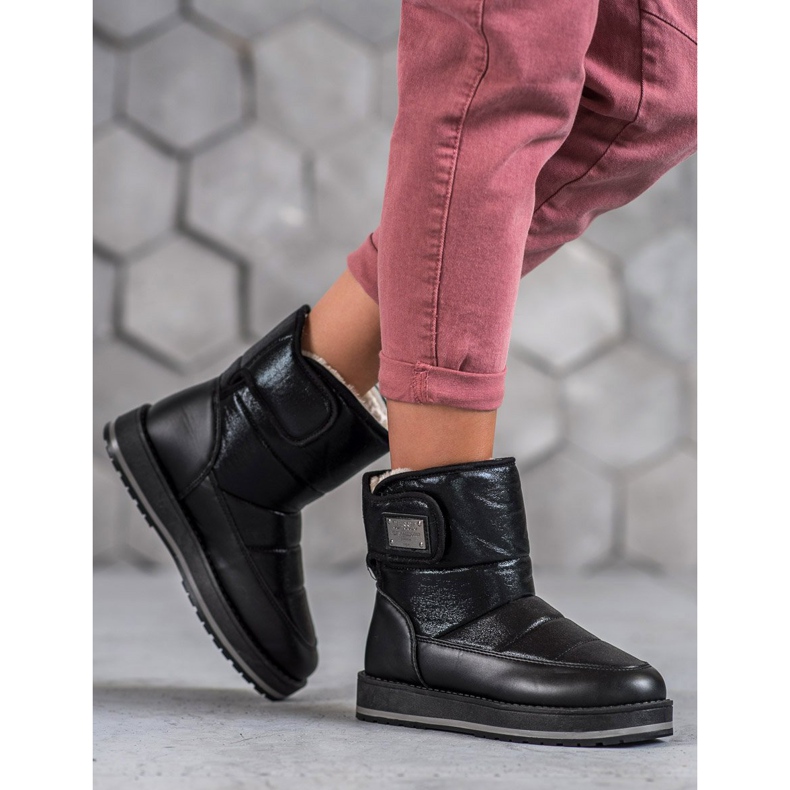 SHELOVET Sněhule s třpytkami černý 2