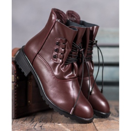 Groto Gogo Boty s žebrovaným červené 1