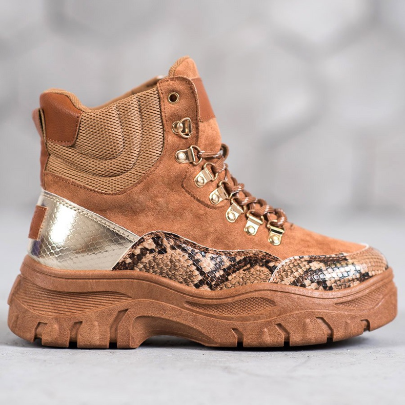 Šněrovací boty VICES hnědý 1