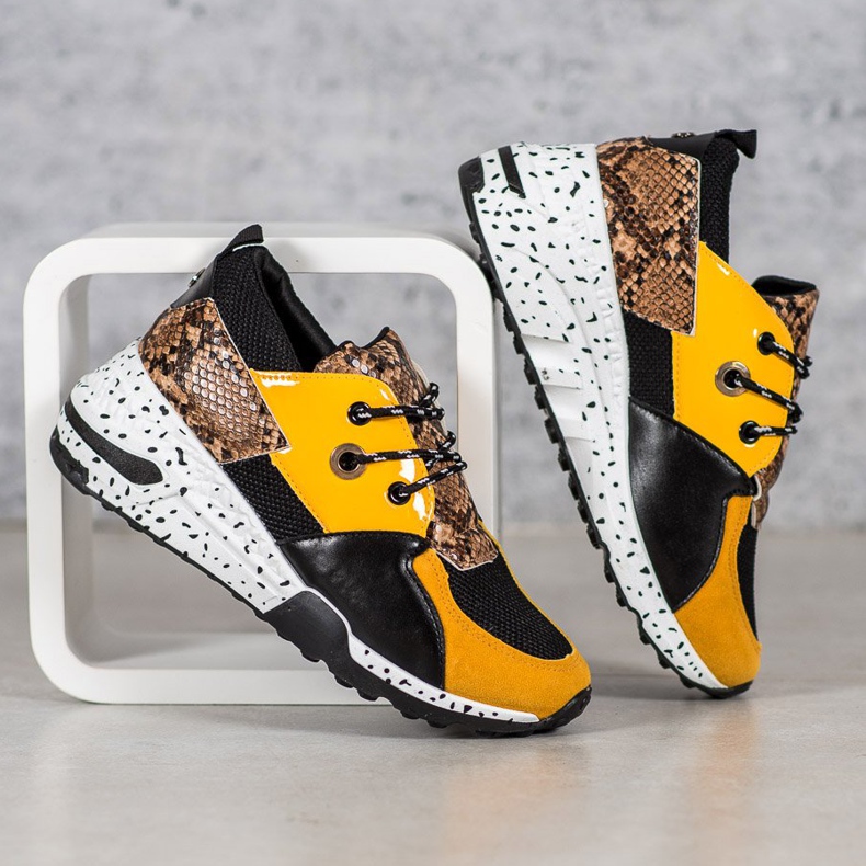 Snake Print VICES tenisky vícebarevný žlutá 1
