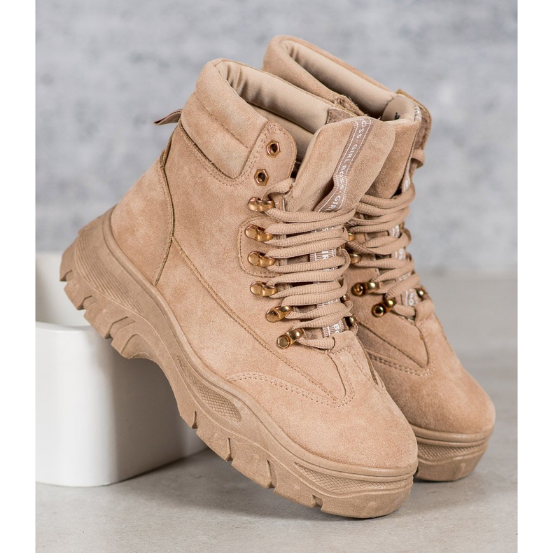 Boty Na platformě VICES hnědý 1