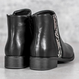 Filippo Módní boty s hadím potiskem černý 2