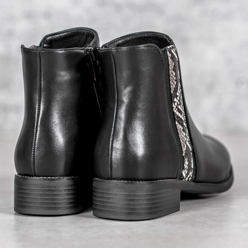 Filippo Módní boty s hadím potiskem černý 2