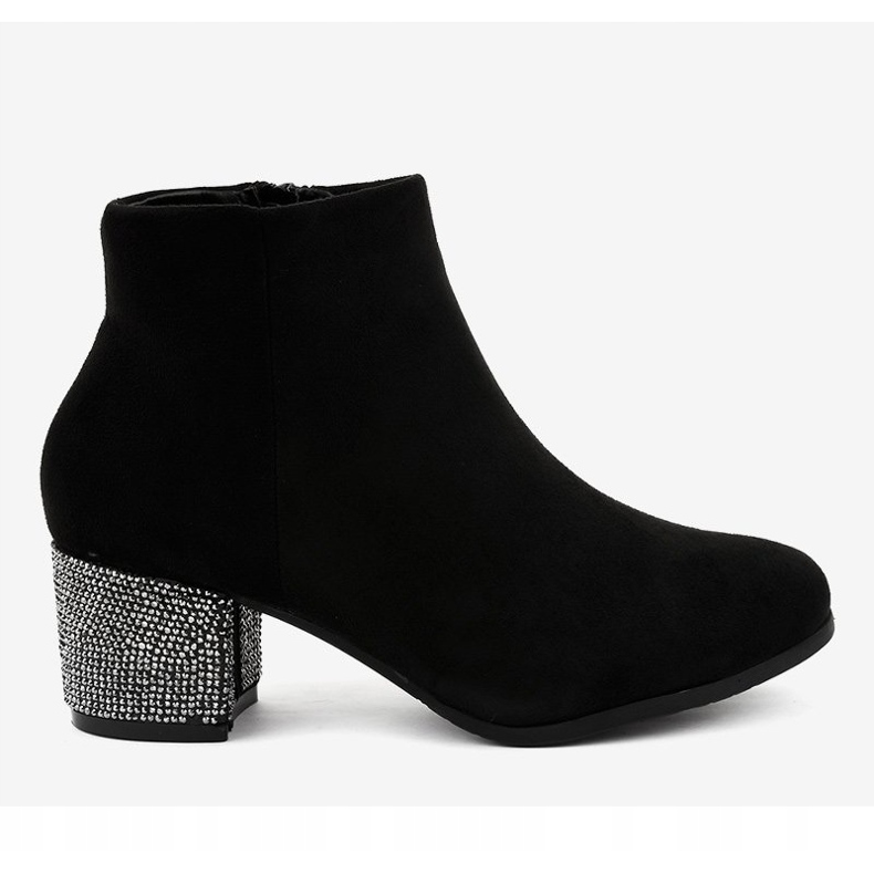 Černé elegantní boty na sloupku WL-135 černý 2