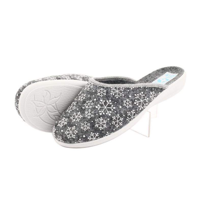 Adanex cítil pantofle sněhové vločky 24215 bílý šedá 4