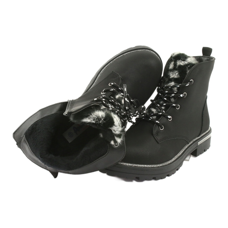 American Club Black Boots Boots GC33 Black černý černý 5