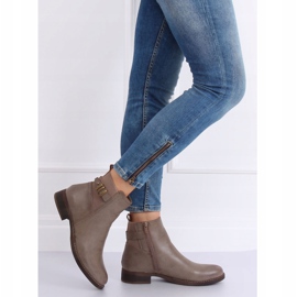 Béžové dámské kozačky Jodhpur 1304 Khaki béžový 1