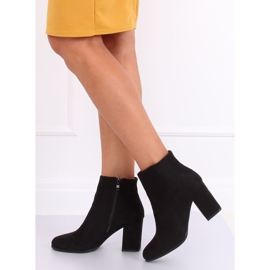 Černé kozačky na vysokém podpatku G-7656 Black černá 2