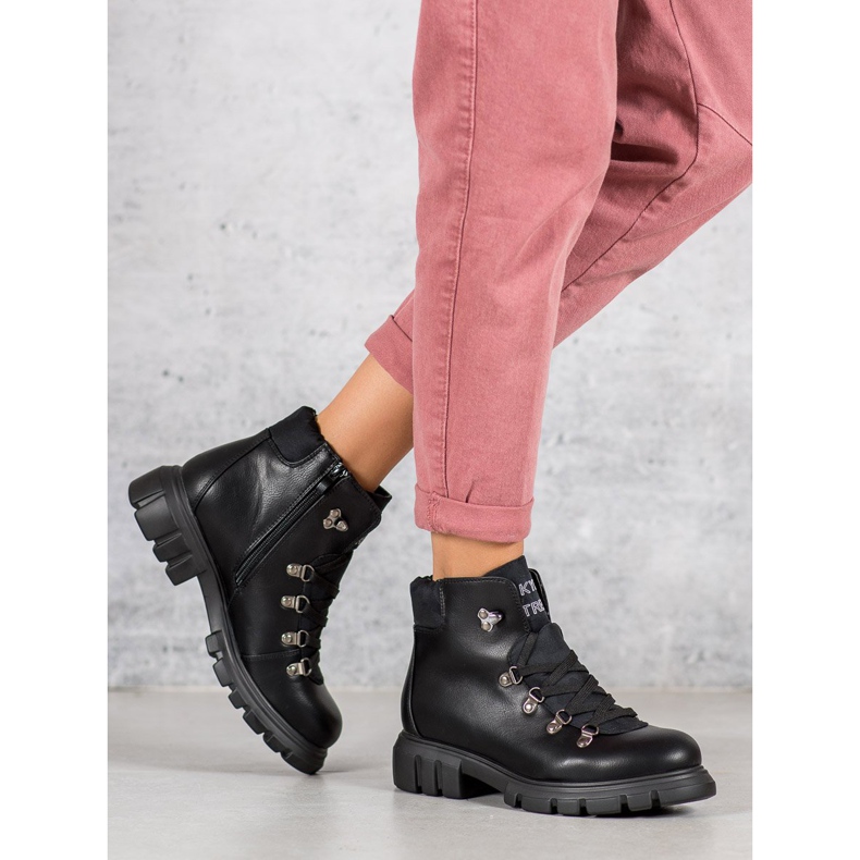 Kylie Šněrovací boty černá 1