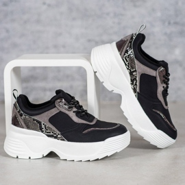 Snekaers na platformě VICES černá 1