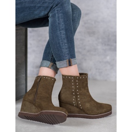 Kylie Zelené boty na klínu zelený 1