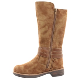 American Club GC31 dlouhé boty s kamínky hnědý 2