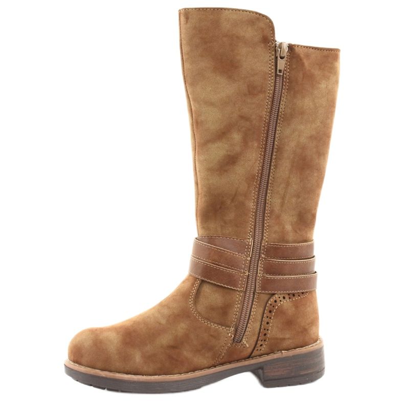 American Club GC31 dlouhé boty s kamínky hnědý 2