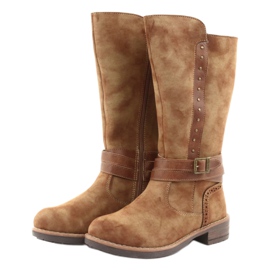 American Club GC31 dlouhé boty s kamínky hnědý 3