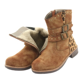 Hnědé panterové boty American Club hnědý 5