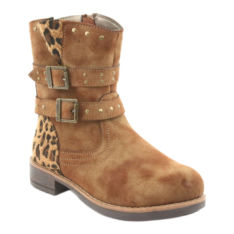 Hnědé panterové boty American Club hnědý 1