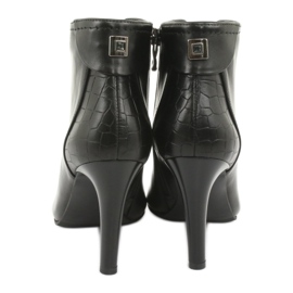 Boty na silnějším podpatku černé Kaniowski černá 5