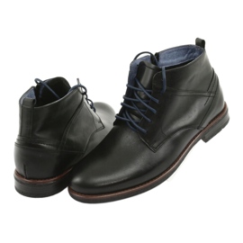 Kožené boty na zip Nikopol 702 černá 4