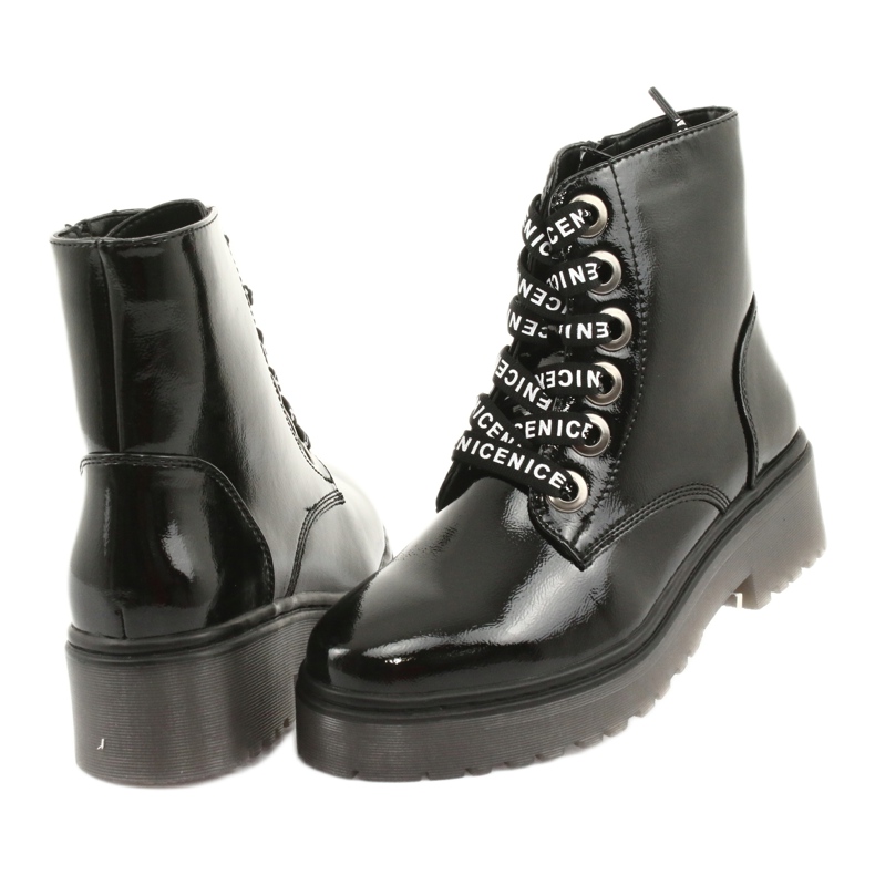 Šněrovací boty Sergio Leone 726 se šněrováním černý 4