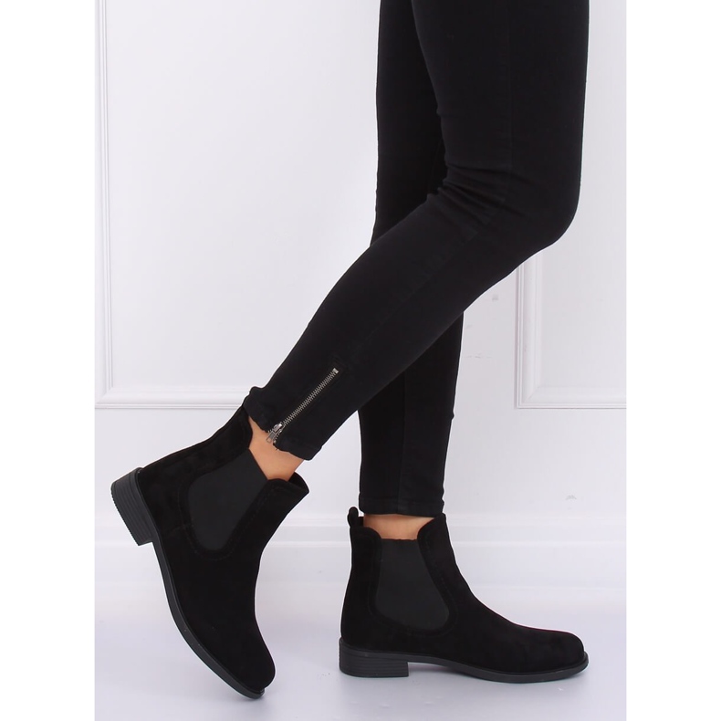 Černé boty Jodhpur B-6856 Black černá 2 Černé boty Jodhpur B-6856 Black černá 2