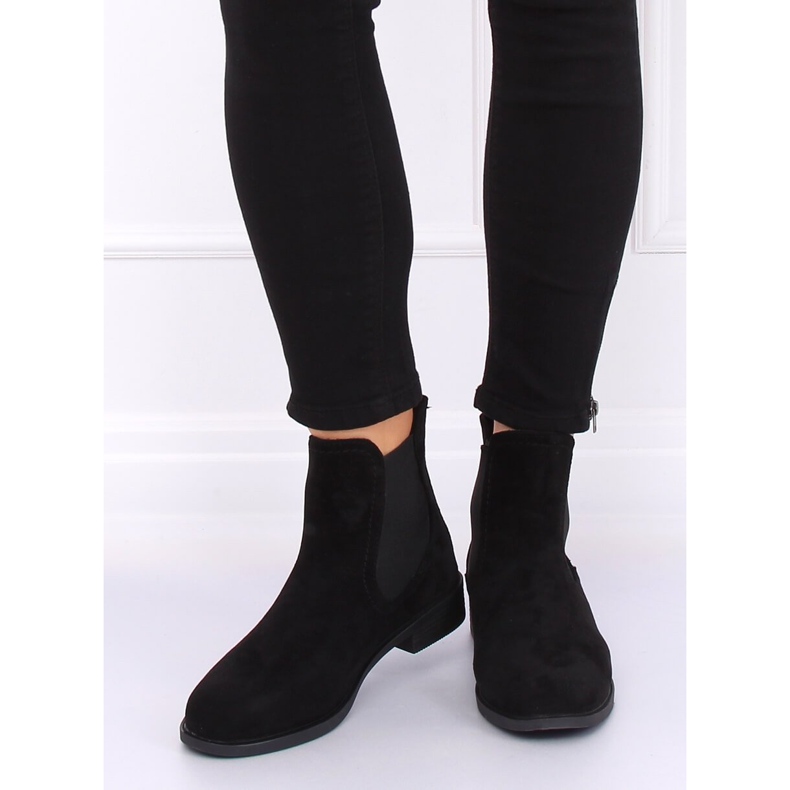 Černé boty Jodhpur B-6856 Black černý 1