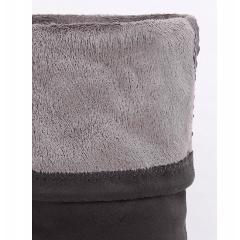 Šedé ploché kozačky 13X993-95 tmavě šedé šedá 2