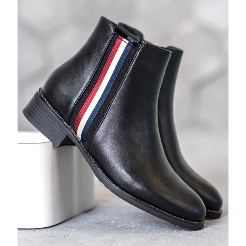 Filippo Boty s ozdobným páskem černá 1