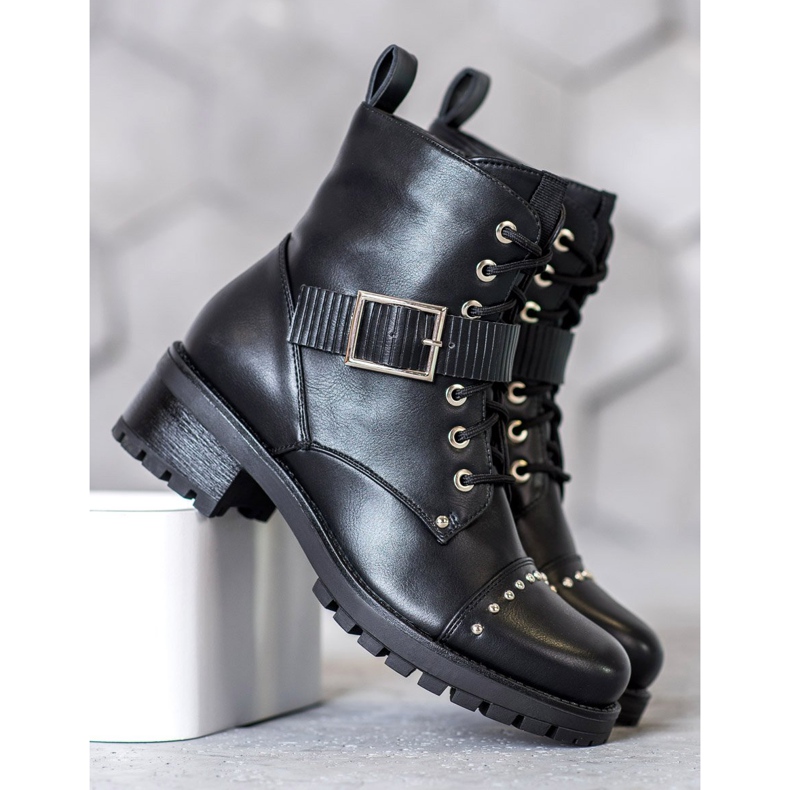 Seastar Pracovníci s ozdobnou sponou černá 2