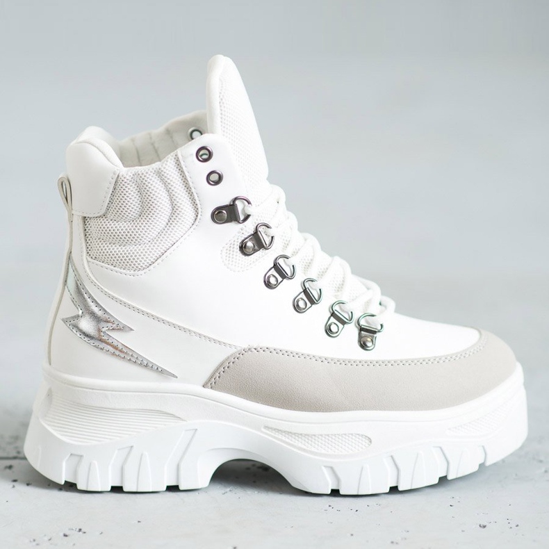 Seastar Módní šněrovací boty bílý 2