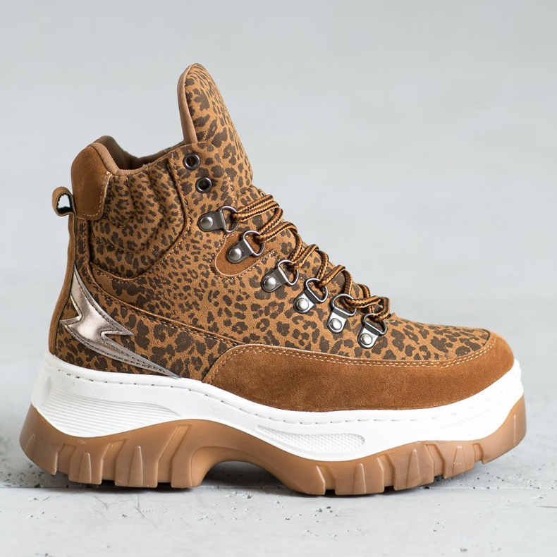 Seastar Módní šněrovací boty hnědý 2