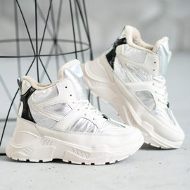 Sportovní módní boty bílý šedá 1