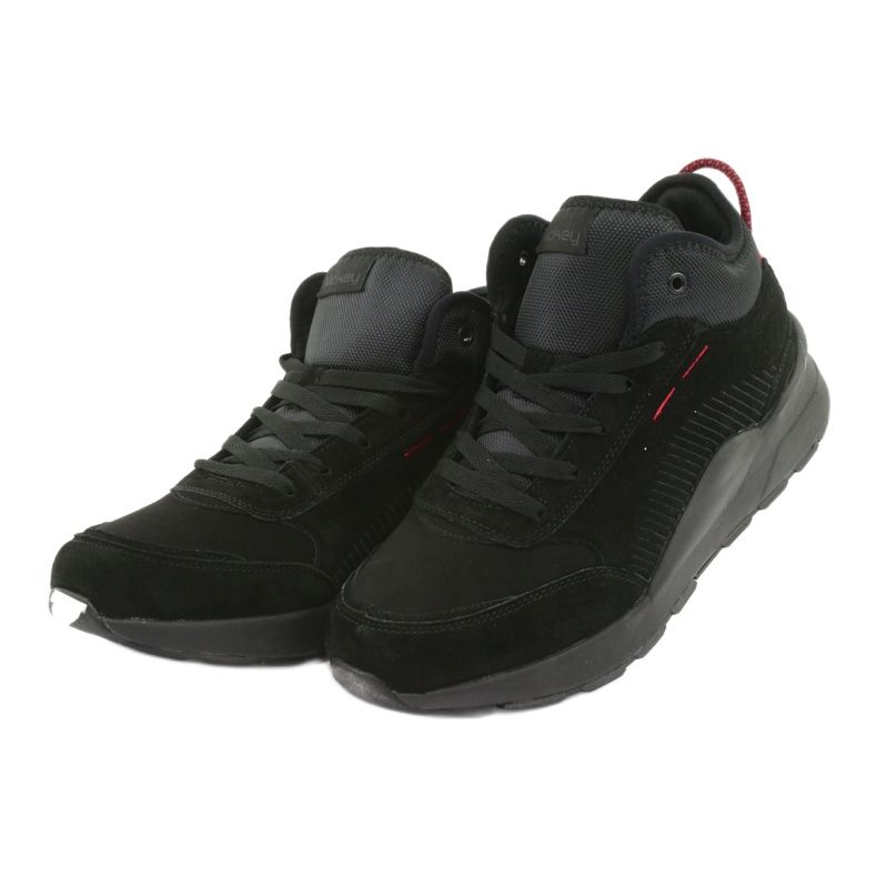 McKey High Pánské sportovní boty Black Suede 1068 černý 3
