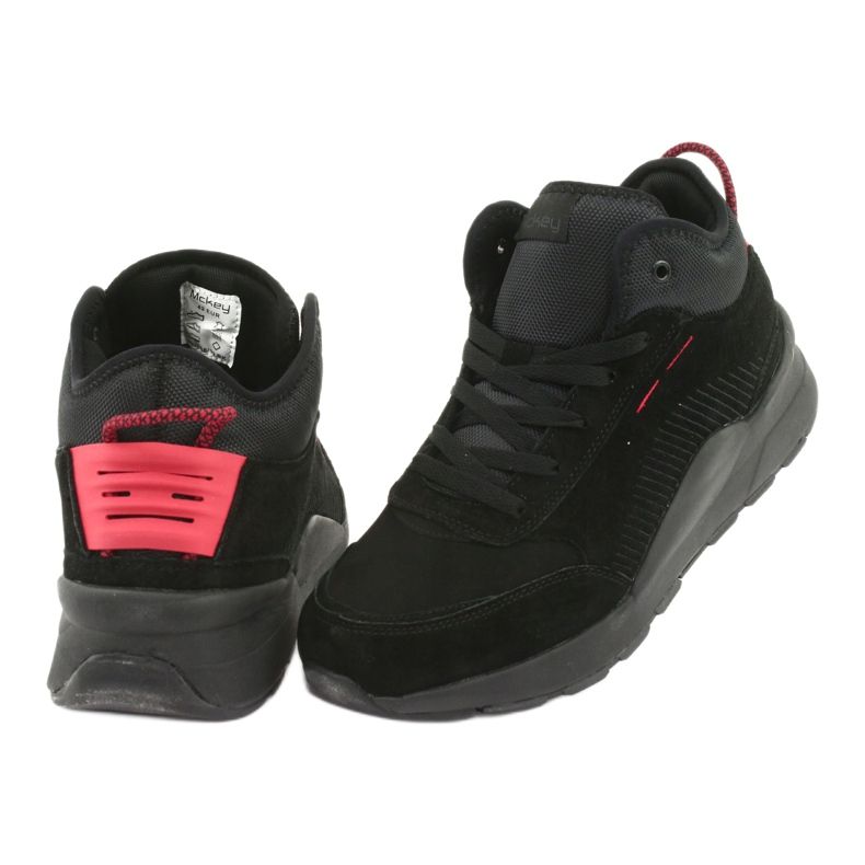 McKey High Pánské sportovní boty Black Suede 1068 černá 4