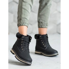 SHELOVET Turistické boty s kožešinou černá 1