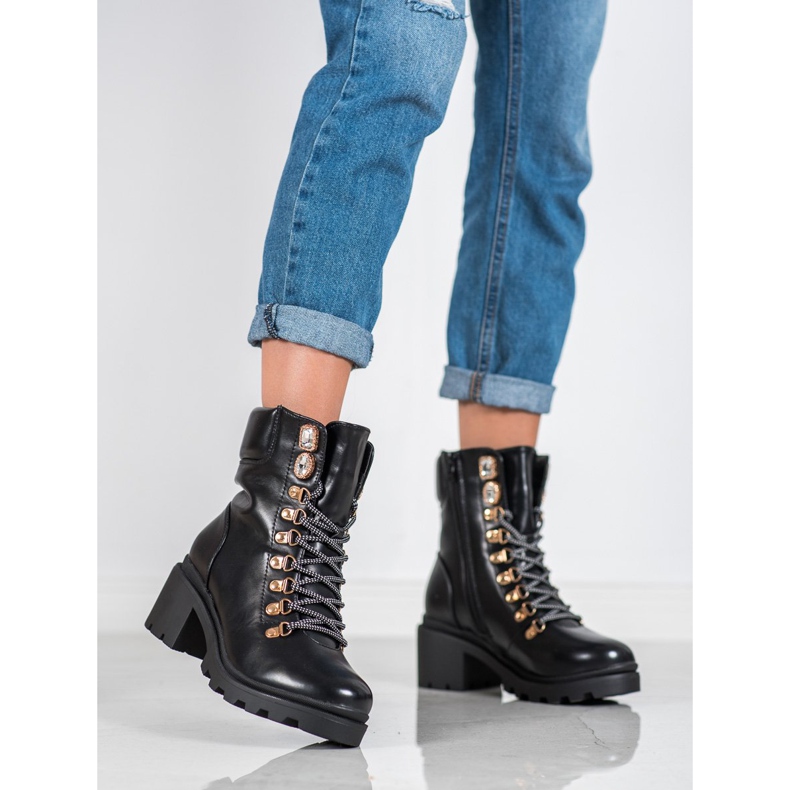 Seastar Šněrovací kotníkové boty černý 1