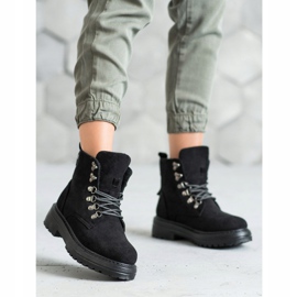 SHELOVET Krajkové upínáky černý 2