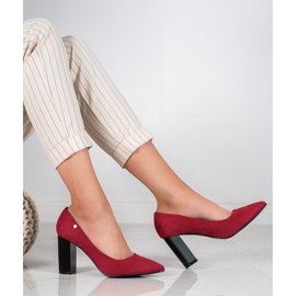 Goodin Semišové Lodičky Na Sloupu červené 1