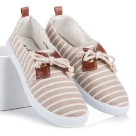 Mckeylor Žebrované tenisky hnědý 1