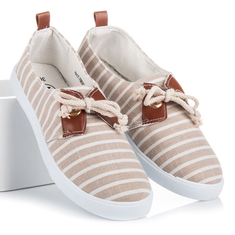 Mckeylor Žebrované tenisky hnědý 1