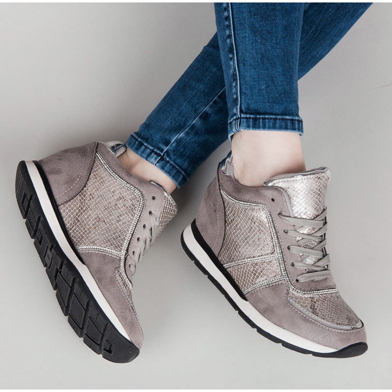 Vices Svázané tenisky šedá 1