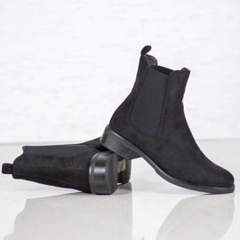 SDS Semišové boty Chelsea černá 2