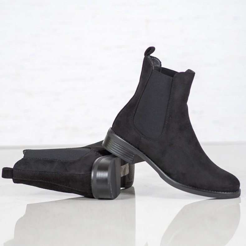 SDS Semišové boty Chelsea černá 2