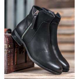 SDS Černé kozačky se zipem černá 1 SDS Černé kozačky se zipem černá 1