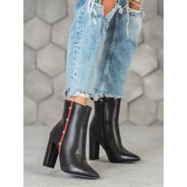 Seastar Vysoké kozačky s ozdobným páskem černý 2