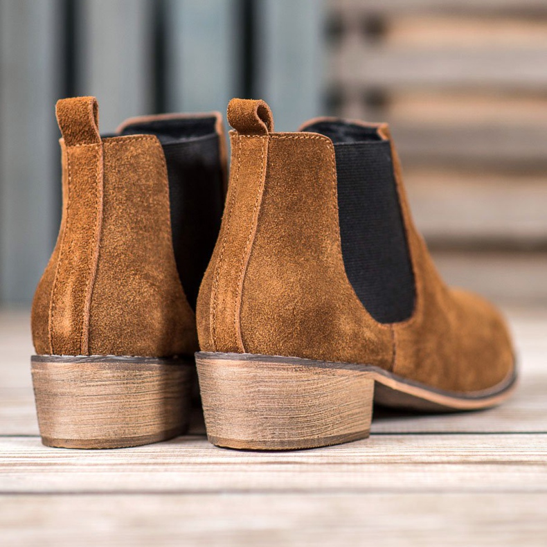 Goodin Kožené boty Chelsea hnědý 1