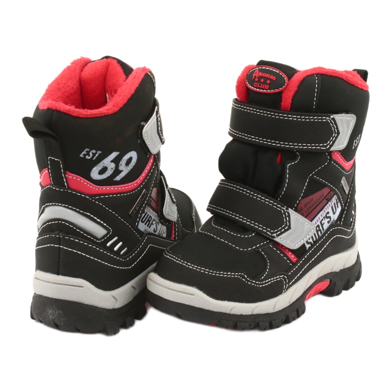 Boty American Club s černou membránou RL34 černá červené 4