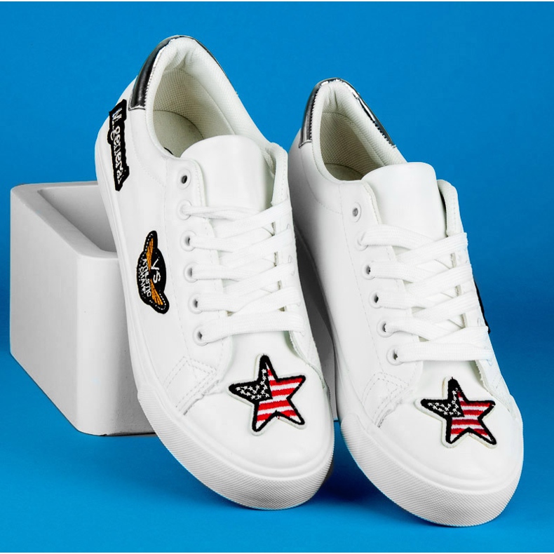 Seastar Armádní tenisky s nášivkami bílý 2