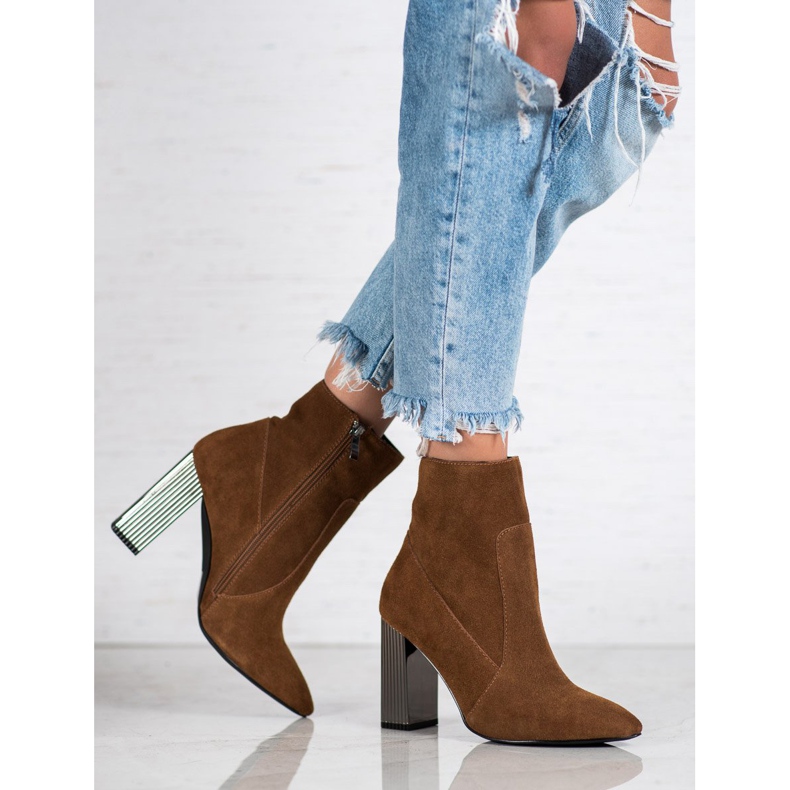 Goodin Sexy kožené boty hnědý 2