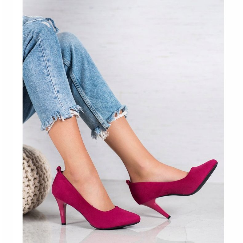 J. Star Pohodlné lodičky červené 2